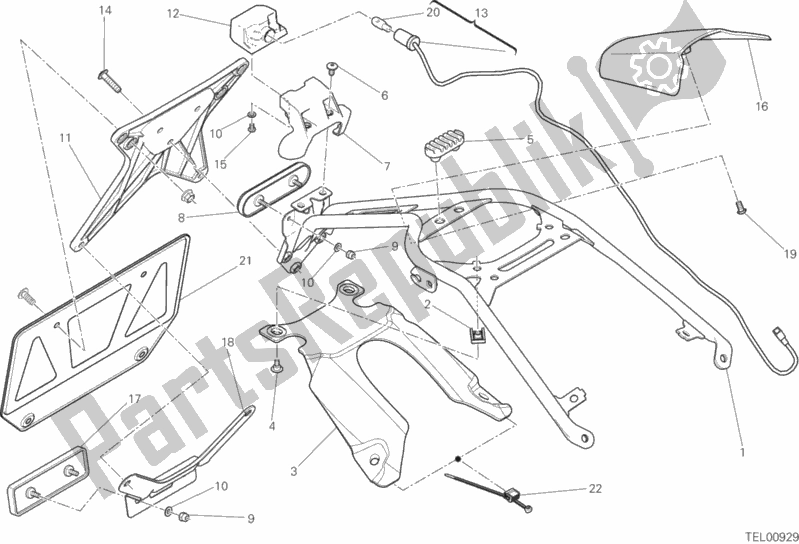 All parts for the 28a - Plate Holder of the Ducati Scrambler Sixty2 Thailand 400 2019